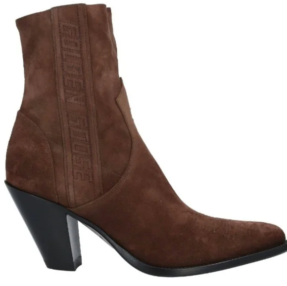 Golden Goose Limited Series Suede Leather Pointed Toe Cowboy Brown Boots… - Picture 6 of 10